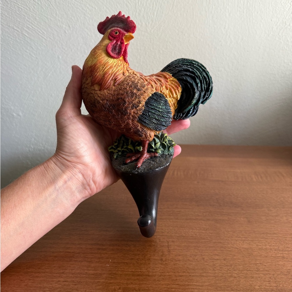 Beautiful RARE Rooster Wall Hook